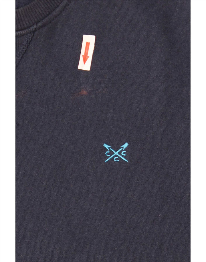Crew Clothing Sudadera para hombre Jumper Large Azul marino Algodón