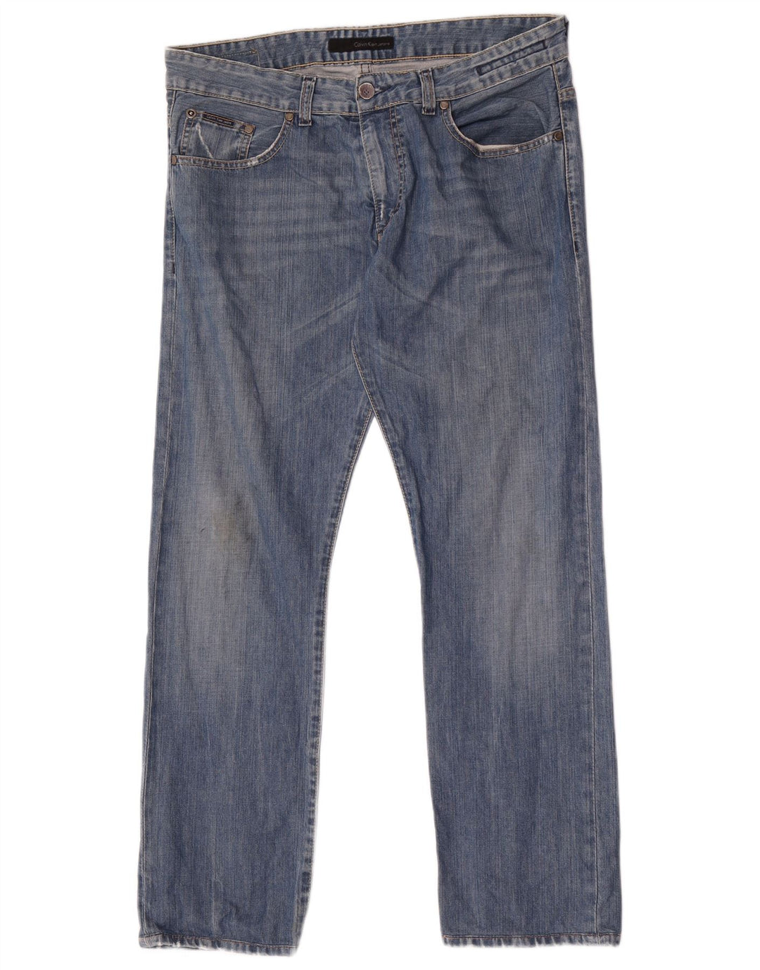 Calvin Klein Jeans rectos para hombre W32 L30 Algodón azul