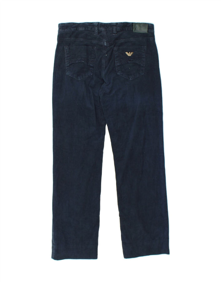 ARMANI Womens Straight Jeans W28 L27 Navy Blue Cotton Vintage Armani and Second-Hand Armani from Messina Hembry 