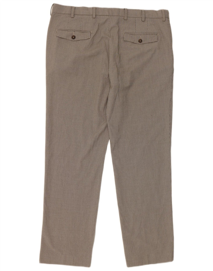 Marks & Spencer Pantalón de traje recto para hombre W38 L31 Gris pata de gallo