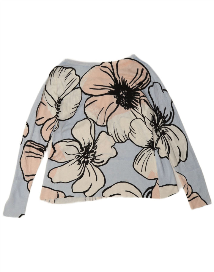 Marks & Spencer Blusa para Mujer Top UK 8 Small Azul Floral Algodón