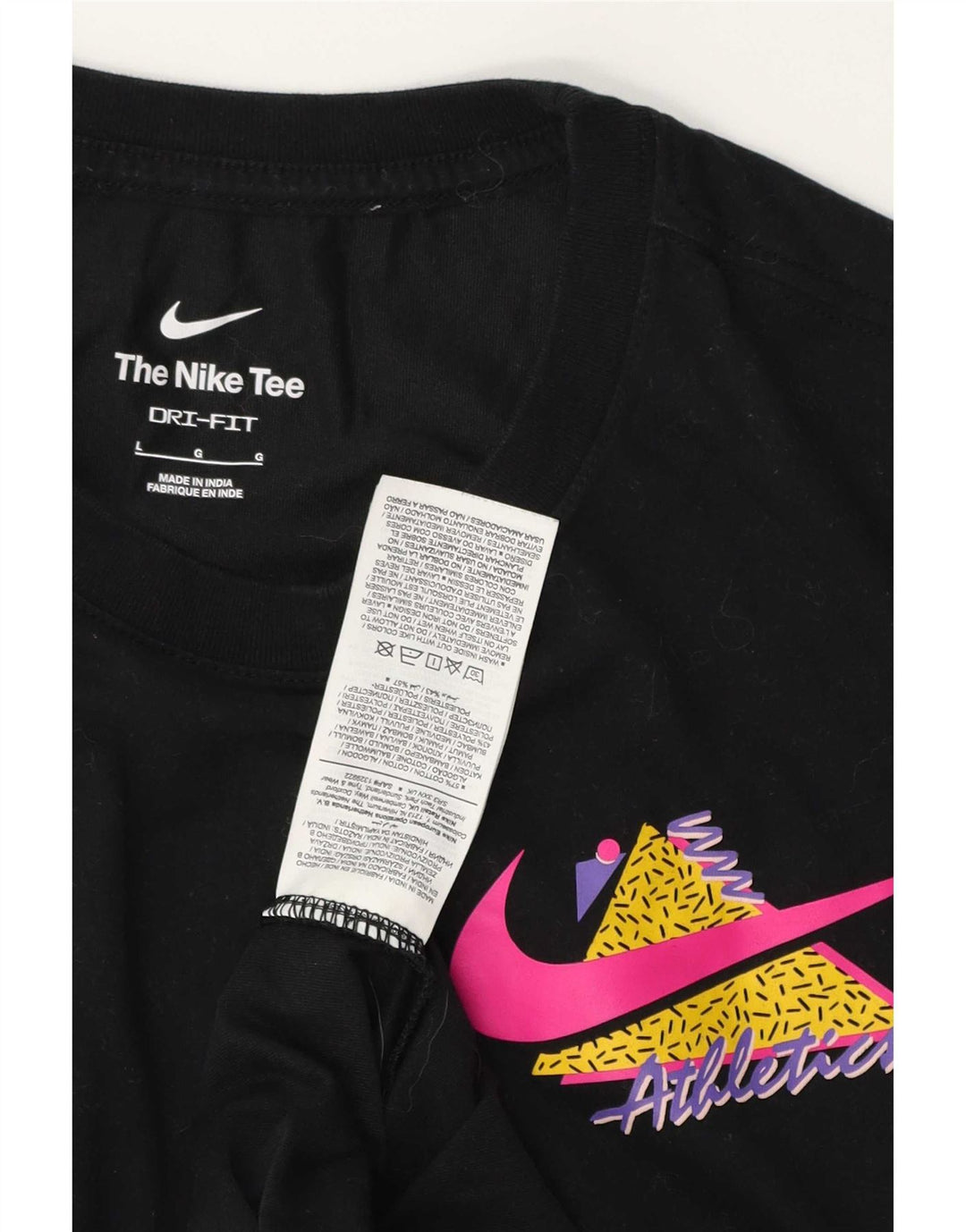 Nike - Camiseta gráfica para hombre, talla grande, algodón negro