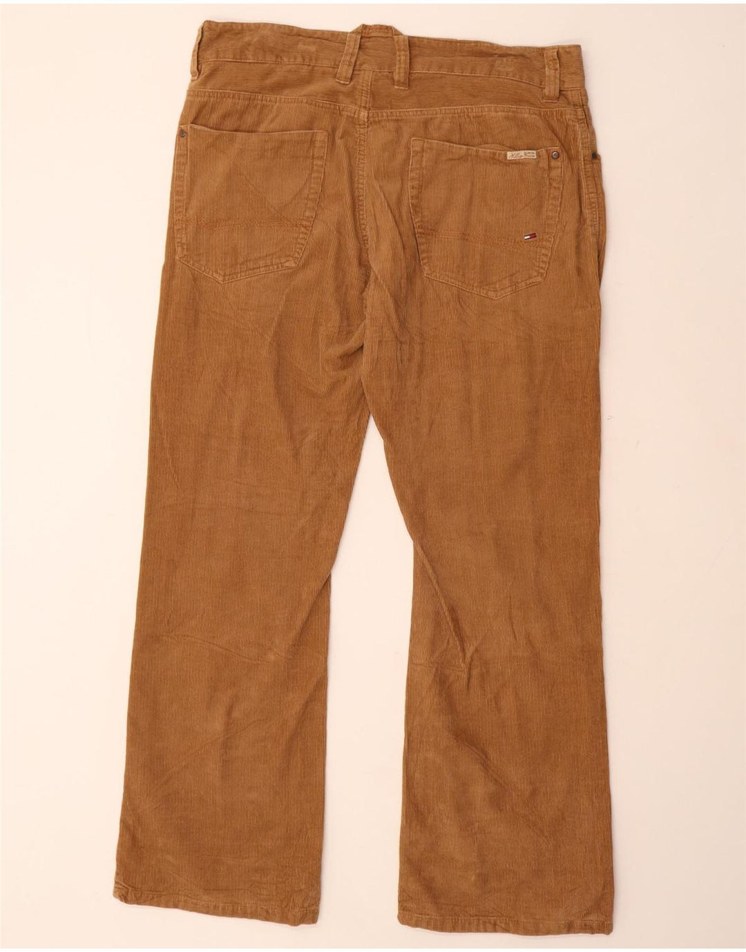 TOMMY HILFIGER Pantalones de pana con corte de bota para hombre W36 L32 Algodón marrón