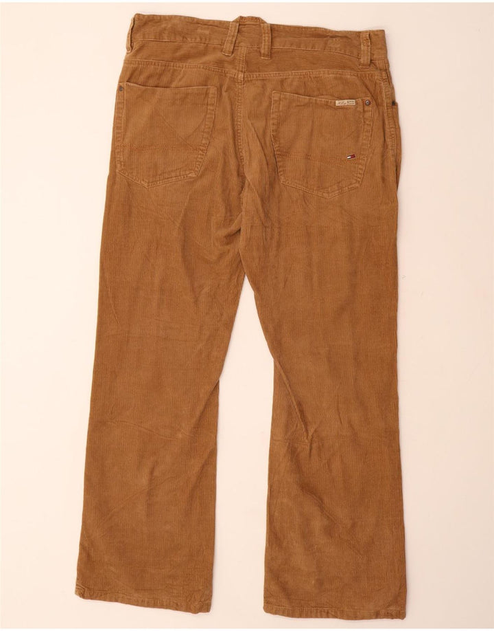 TOMMY HILFIGER Pantalones de pana con corte de bota para hombre W36 L32 Algodón marrón