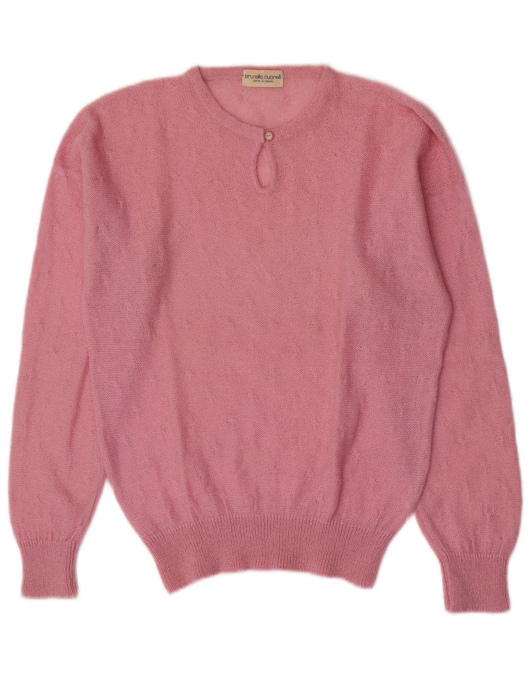 Brunello Cucinelli Jersey de cuello redondo para mujer IT 46 Large Pink