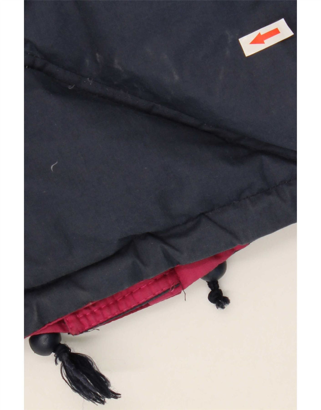 Vintage hombres acolchado reversible chaqueta de esquí Reino Unido 40 poliéster rosa grande