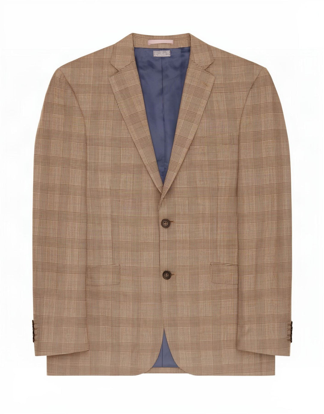 Marks & Spencer Chaqueta tipo blazer de 2 botones para hombre UK 40 Medium Beige Check