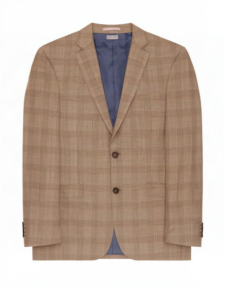 Marks & Spencer Chaqueta tipo blazer de 2 botones para hombre UK 40 Medium Beige Check