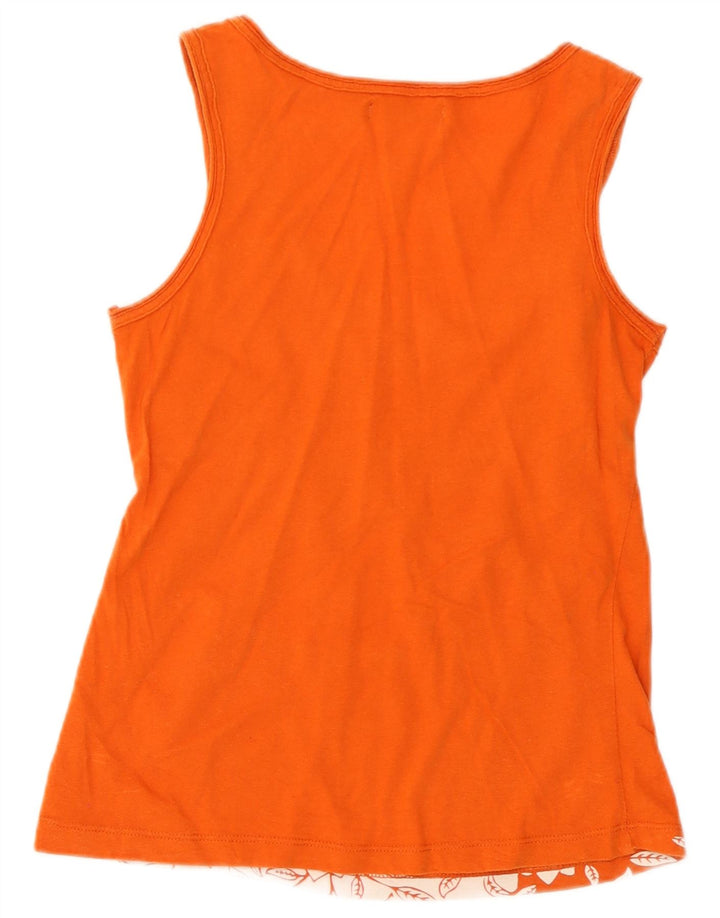 Zara Mujer Gráfico Chaleco Top Reino Unido 40 Medio Naranja Floral