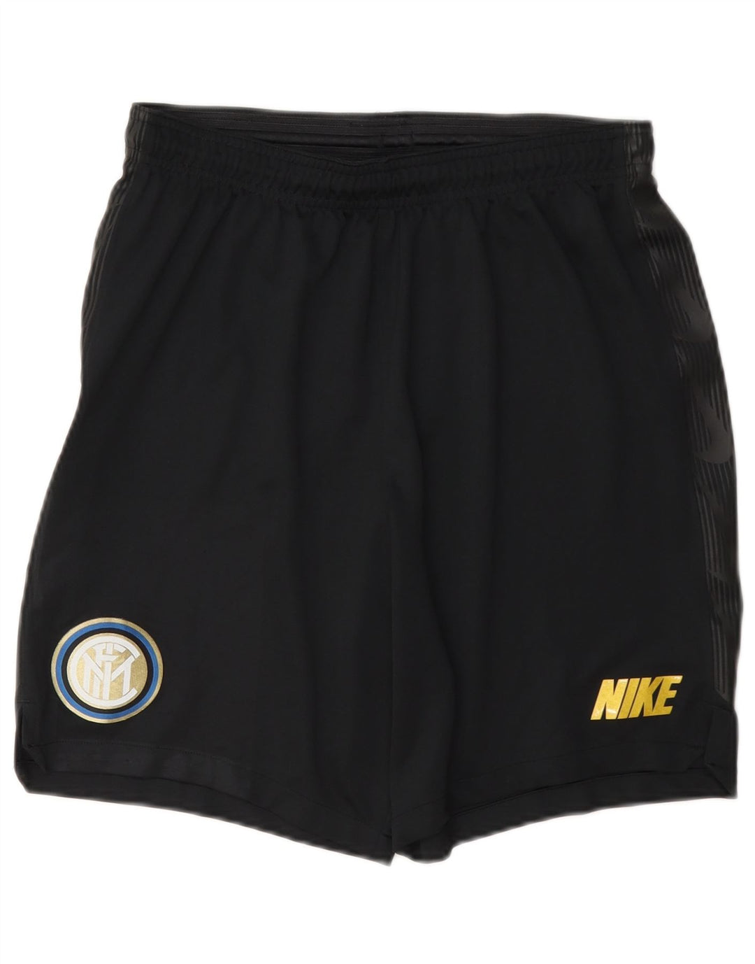 Pantalones cortos deportivos Nike Inter de Milán para hombre, poliéster negro mediano