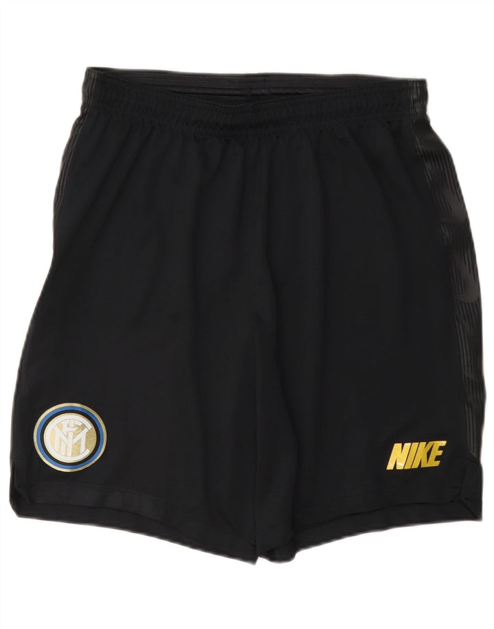 Pantalones cortos deportivos Nike Inter de Milán para hombre, poliéster negro mediano