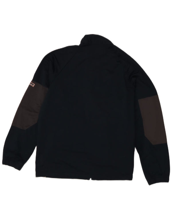 Brugi - Chaqueta de chándal para hombre, color azul marino medio, poliéster con bloques de color