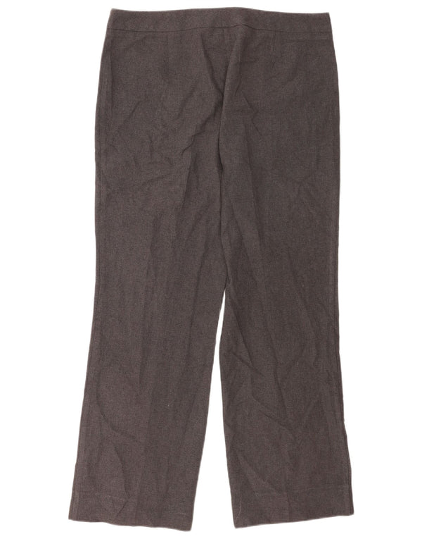 Marks & Spencer Pantalones Casuales Rectos para Mujer UK 40 Large W34 L29 Gris