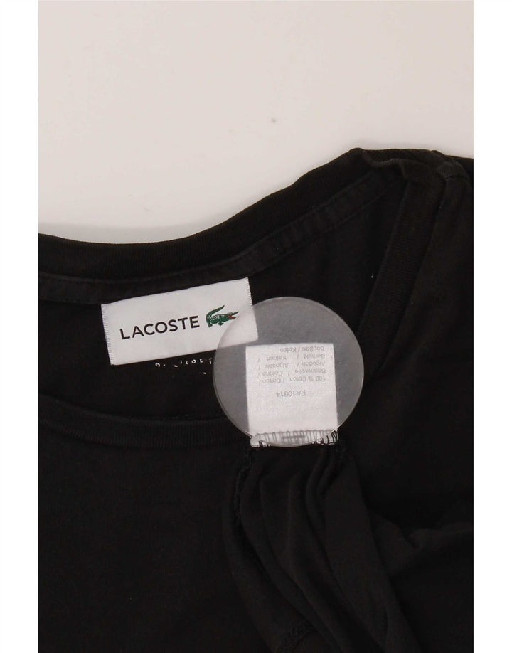 Camiseta Lacoste Hombre Top Medium Negro Algodón