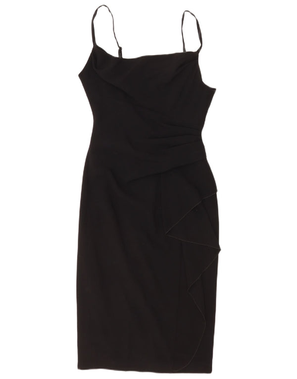 Vestido ajustado sin mangas con volante en la parte delantera para mujer Coast UK 10 Small Black