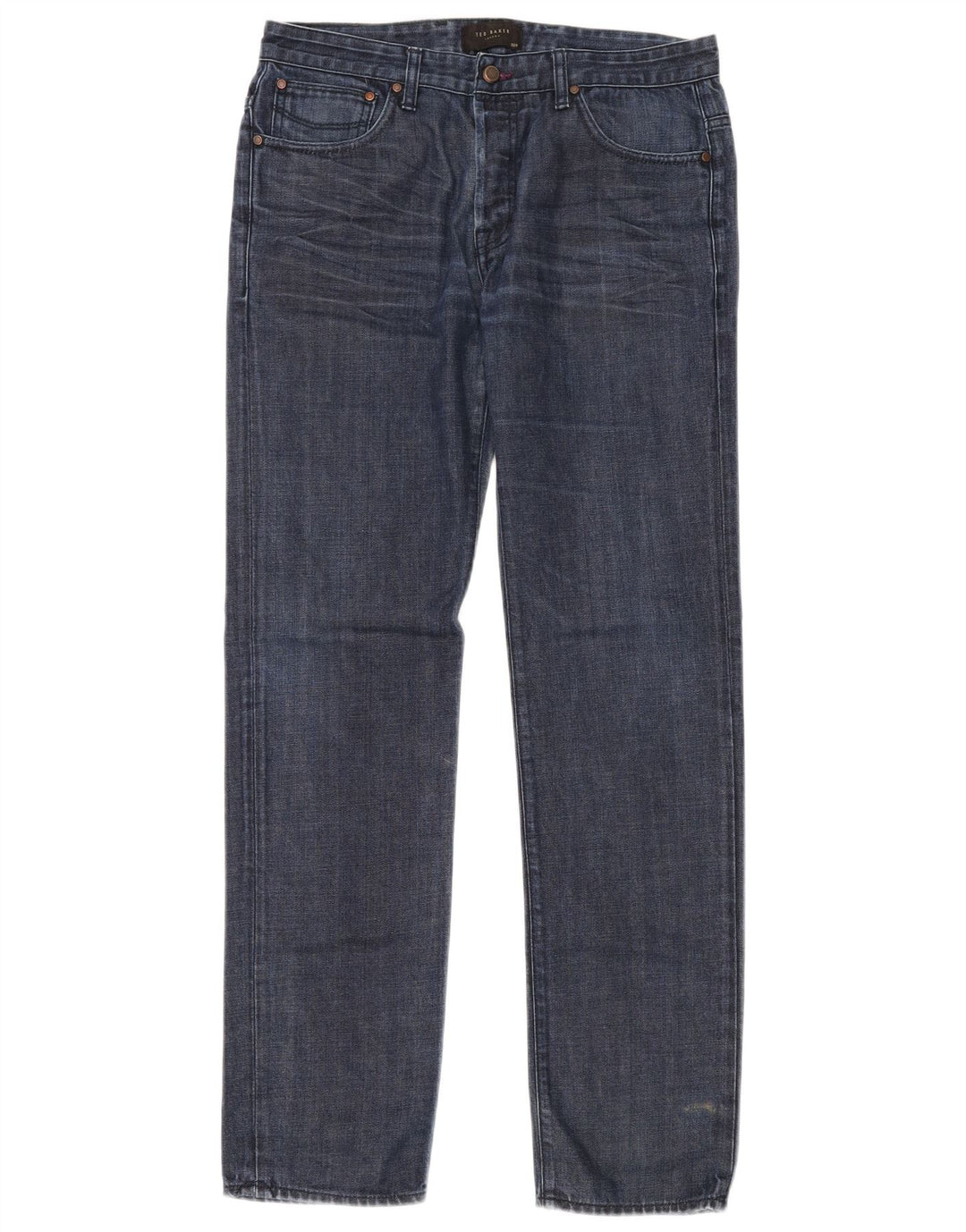 TED BAKER Vaqueros rectos para hombre W32 L32 Azul marino