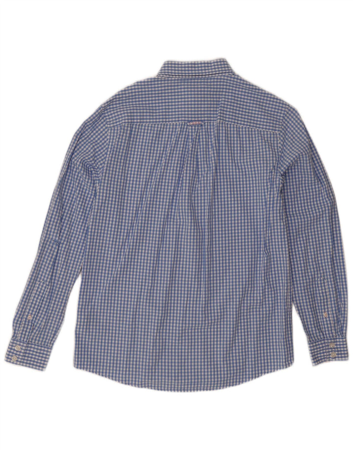 Crew Clothing Camisa de corte clásico para hombre Algodón a cuadros azul pequeño