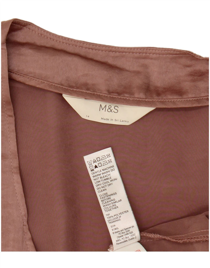 Marks & Spencer Blusa sin mangas para mujer UK 44 Poliéster rosa grande