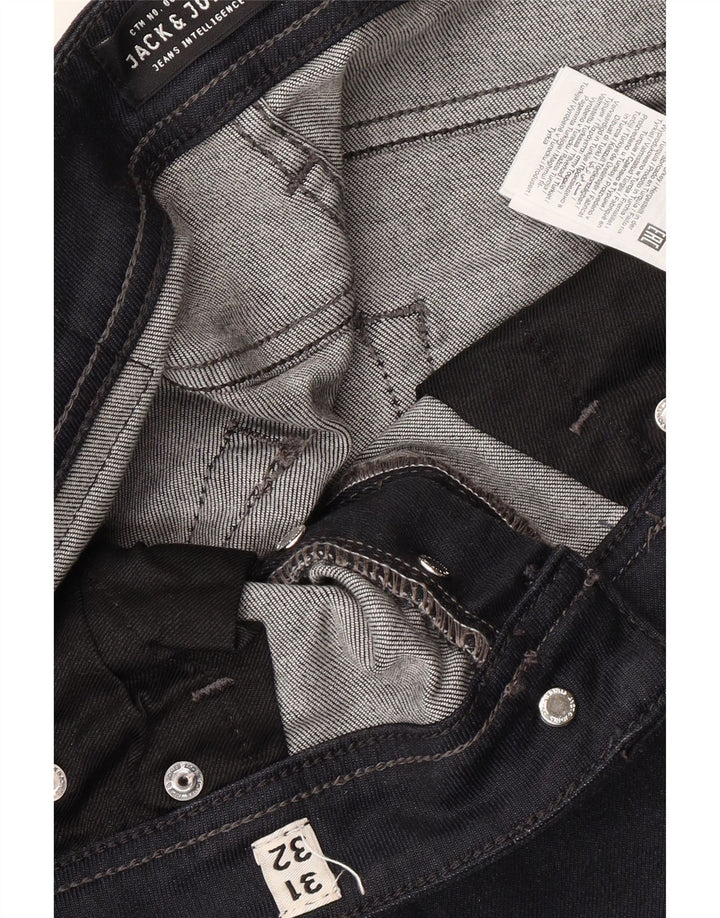 JACK & JONES Mens Tim Slim Jeans W31 L29 Black Cotton Vintage Jack & Jones and Second-Hand Jack & Jones from Messina Hembry 