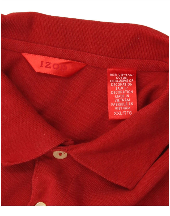 Izod Polo Hombre 2XL Algodón Rojo