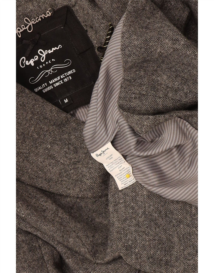 PEPE Jeans Chaqueta tipo blazer militar para mujer UK 40 Gris medio Clásico