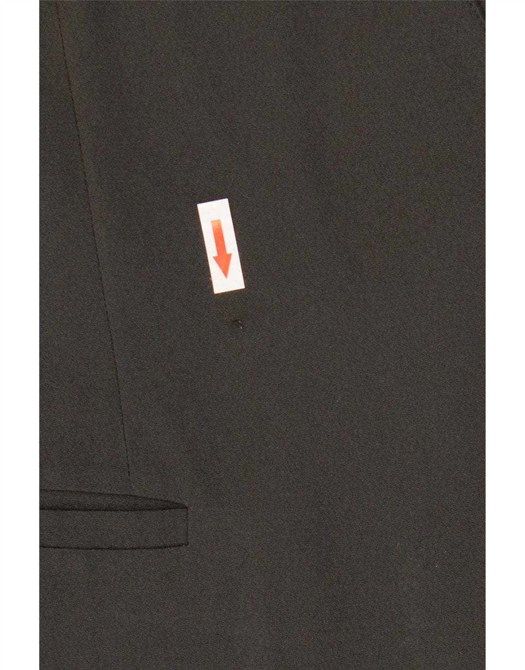Vintage mujer 1 botón Blazer chaqueta Reino Unido 14 acetato negro medio
