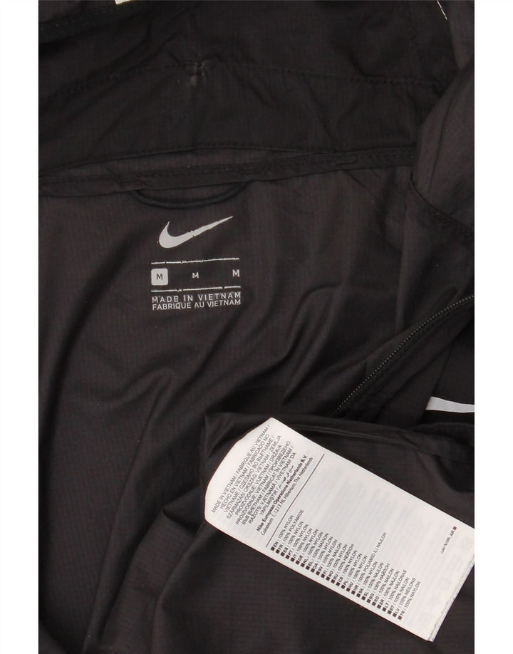 Nike - Chaqueta de chándal con capucha para mujer, talla M, nailon negro