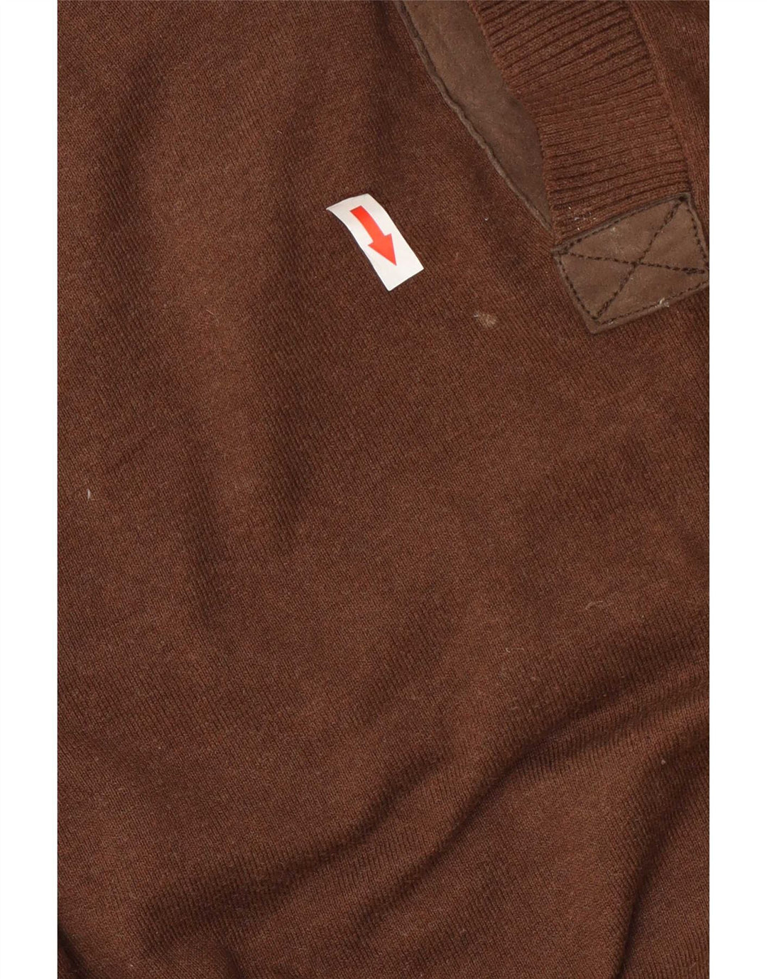 Massimo Dutti Jersey Hombre Cuello Chal XL Algodón Marrón