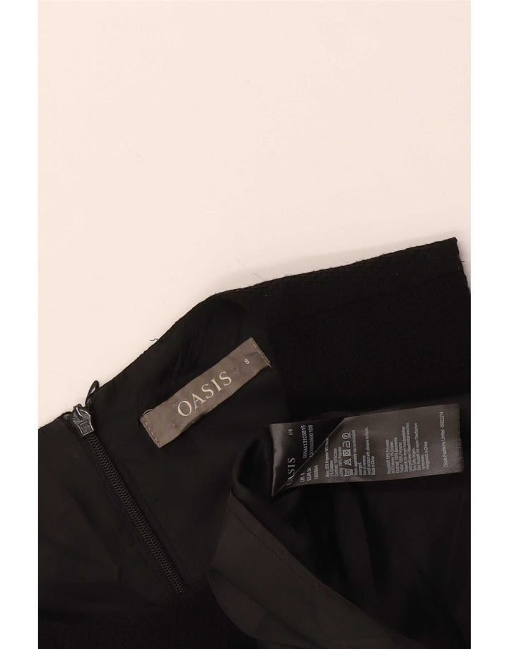 Oasis Vestido tubo sin mangas para mujer UK 8 Small Poliéster negro