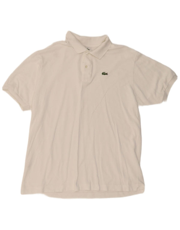 LACOSTE Polo para hombre Talla 6 XL Algodón blanco