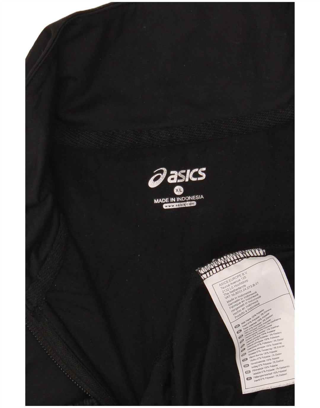 Asics - Chaqueta de chándal para mujer, talla 40, XL, color negro, poliéster