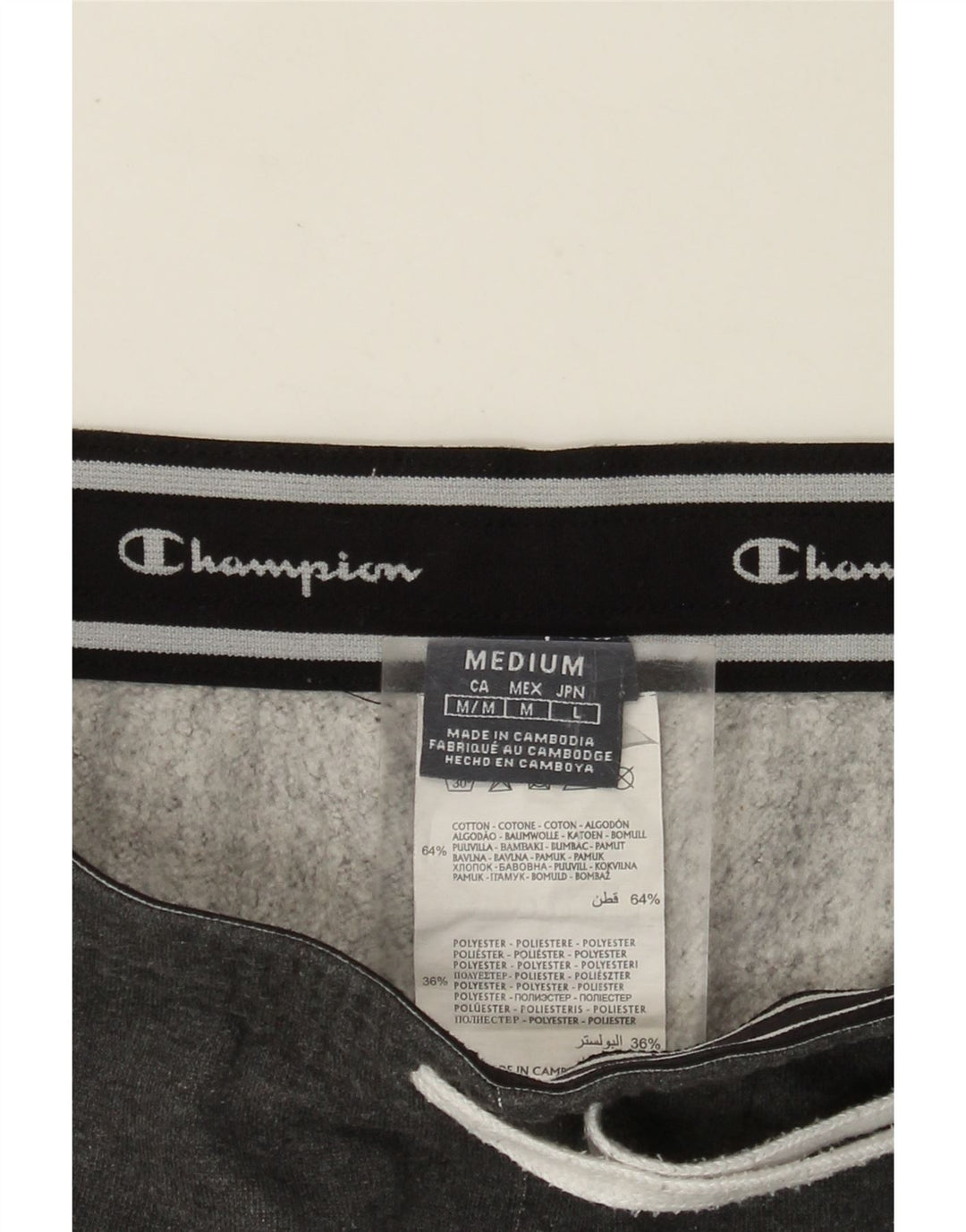 CHAMPION Pantalones de Chándal para Hombre Joggers Gris Medio Algodón