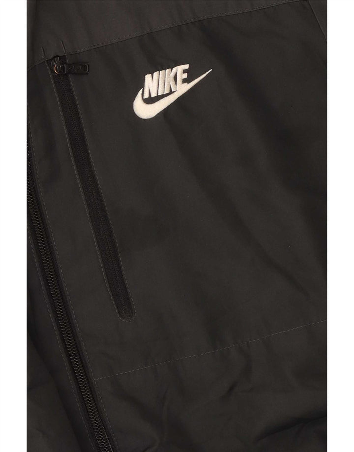 Nike Chaqueta impermeable con capucha para hombre UK 38 Medium Negro Poliéster