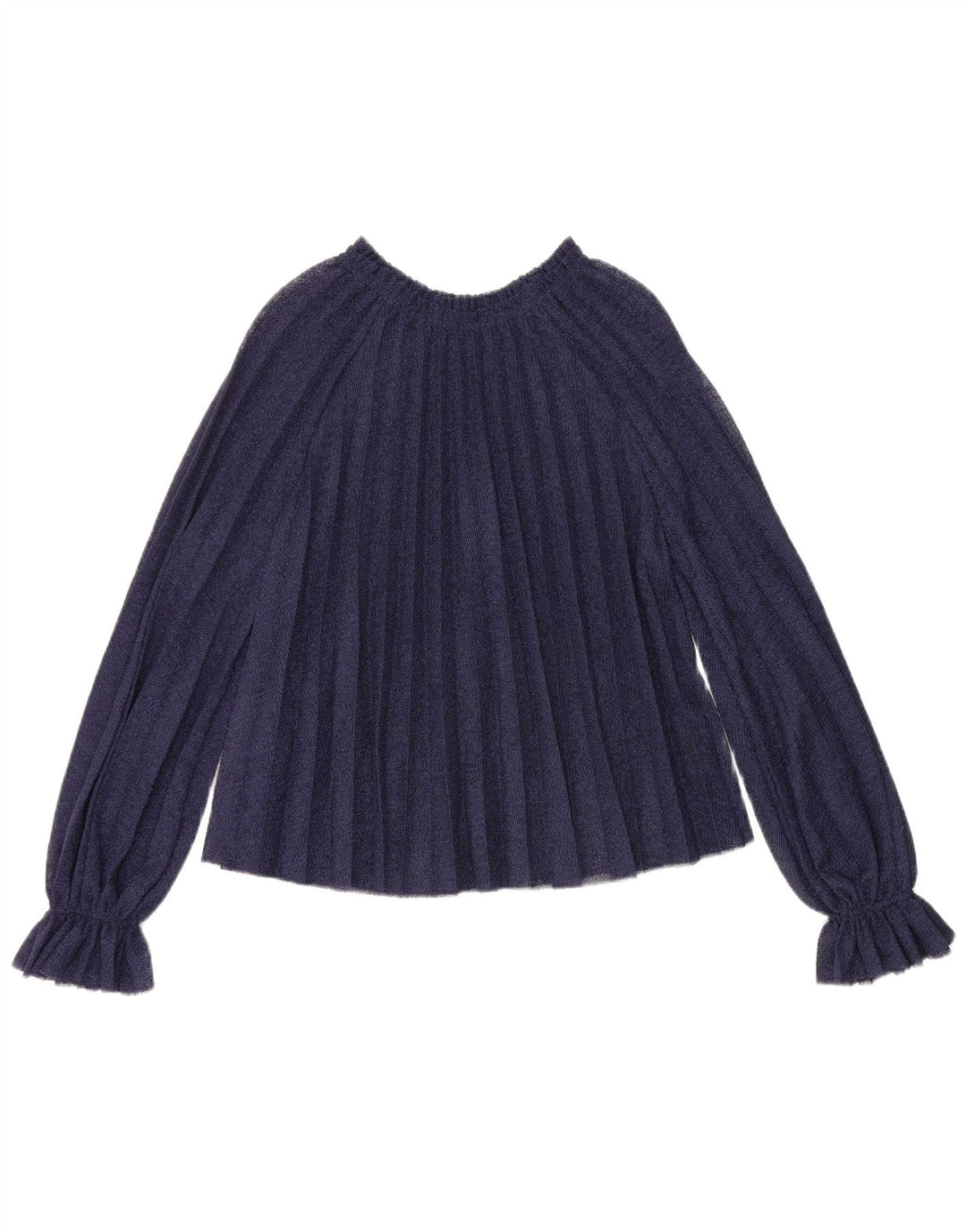 Zara Blusa extragrande de manga larga para mujer UK 10 Small Azul marino