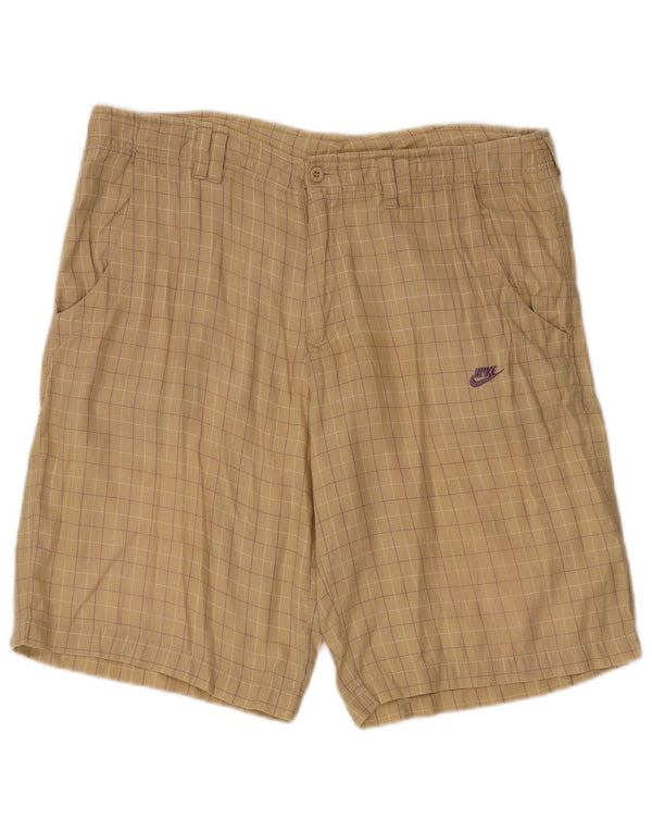 Pantalones cortos informales para hombre Nike Medium W36 Beige Check Viscosa