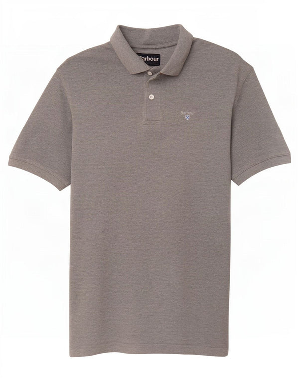 Polo Barbour para hombre de algodón gris grande