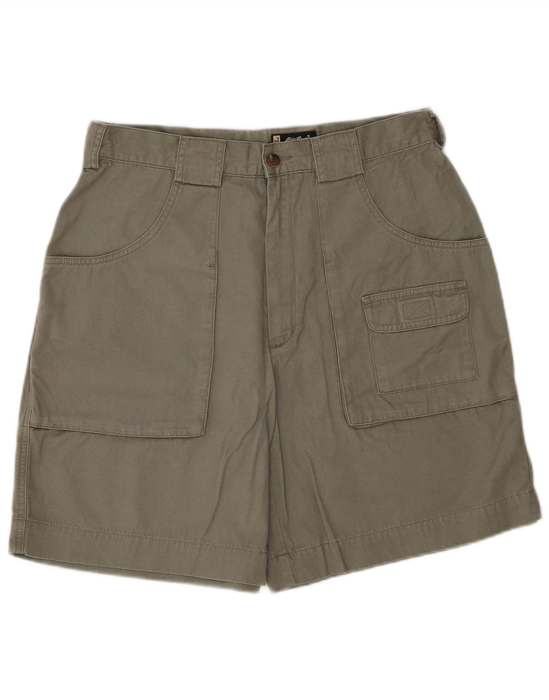 Eddie Bauer Pantalones cortos cargo para mujer US 12 Large W32 Caqui Algodón