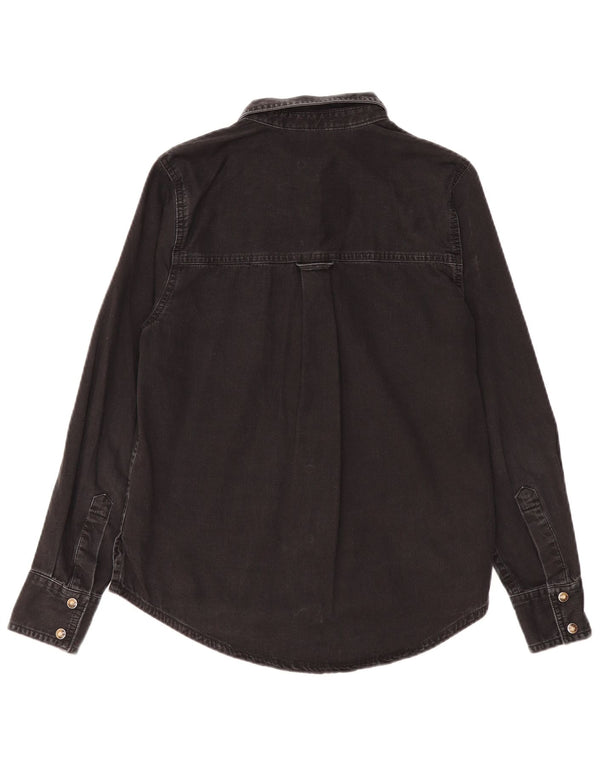 MARKS & SPENCER Camisa vaquera para mujer UK 8 Small Algodón negro