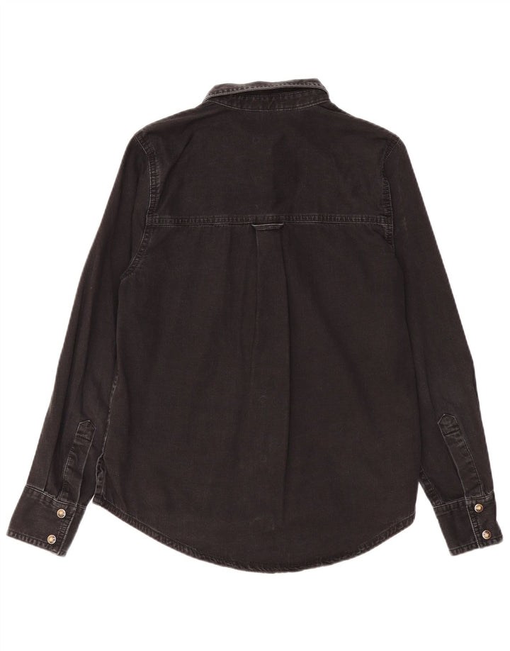 MARKS & SPENCER Camisa vaquera para mujer UK 8 Small Algodón negro