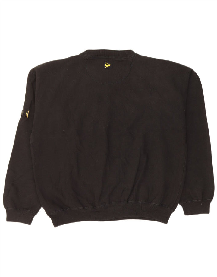 Dunlop Hombre Sudadera Gráfica Jumper XL Algodón Negro