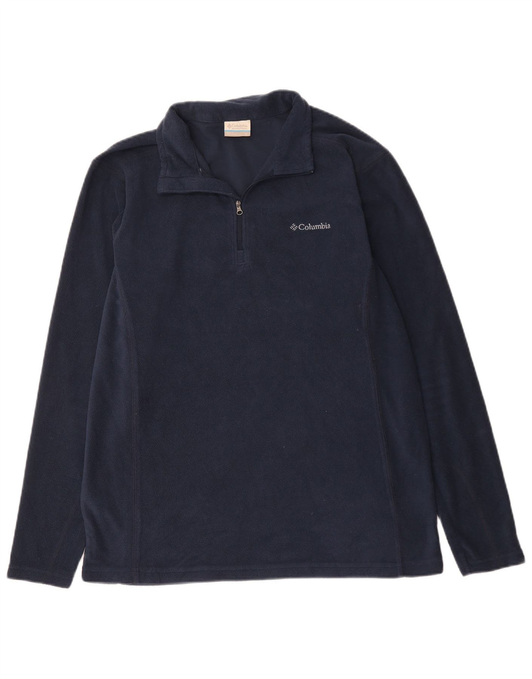 Columbia - Jersey de forro polar con cremallera para hombre, talla grande, poliéster azul marino