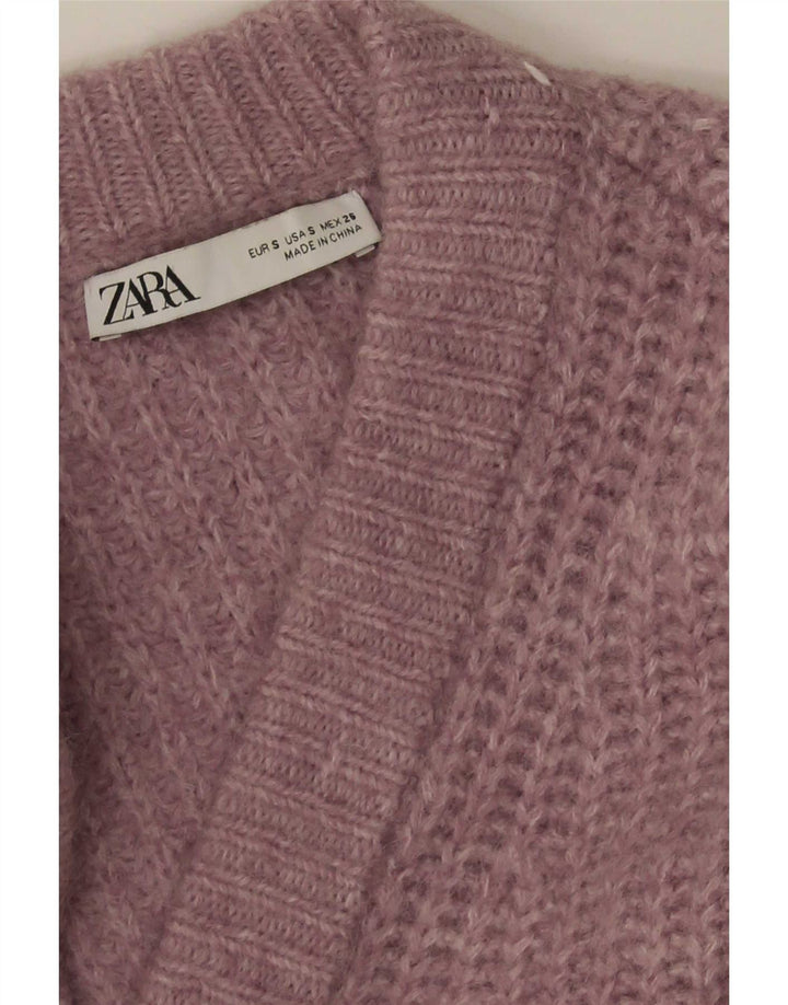Zara Mujer Suéter Cárdigan Extragrande UK 10 Small Rosa