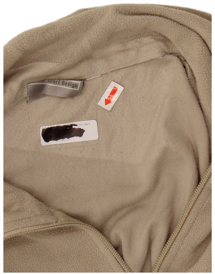 LOTTO Hombre Jersey De Forro Polar Con Cremallera Y Cuello Medio Beige