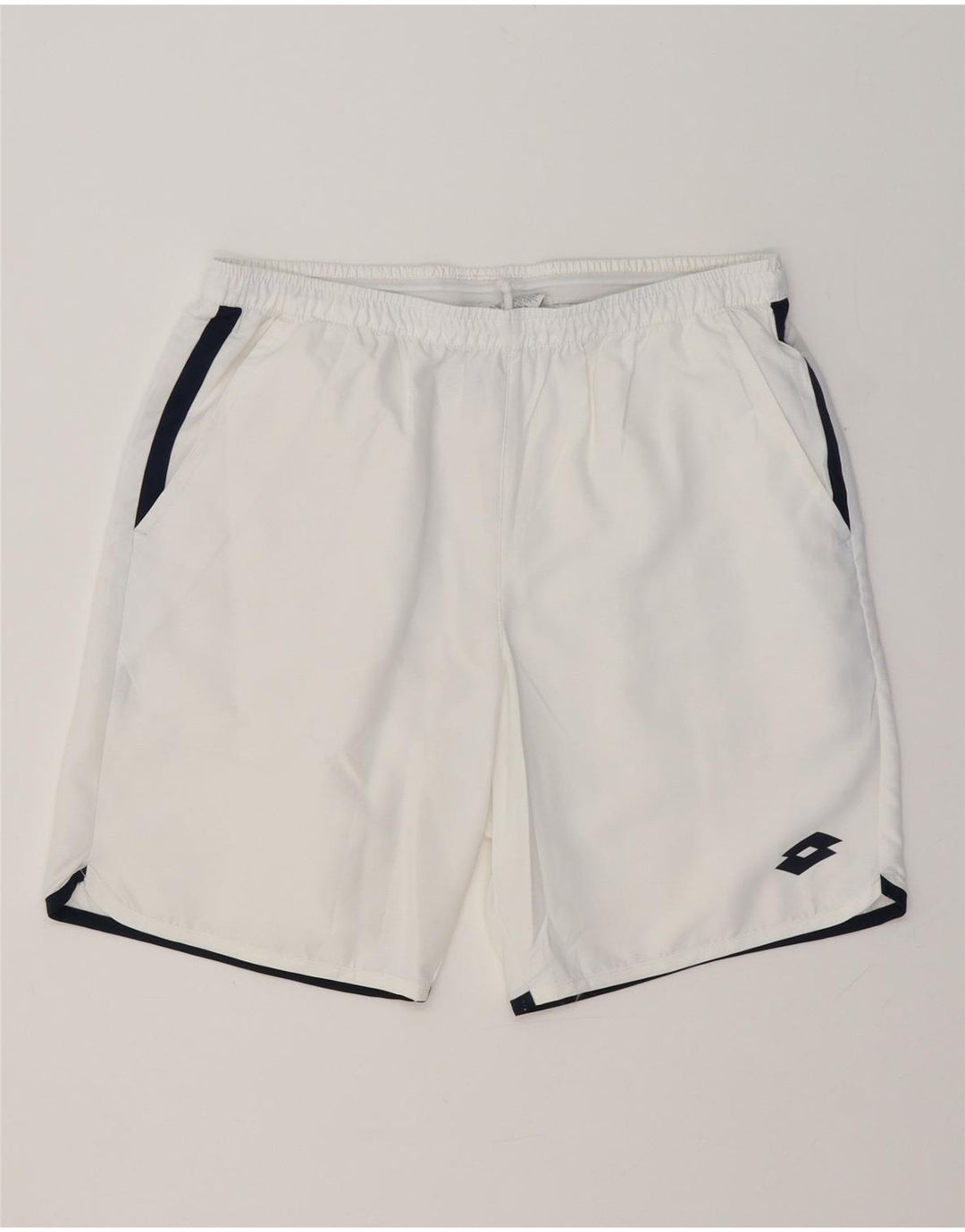 LOTTO Pantalón Corto Deportivo Hombre Small Blanco Poliéster