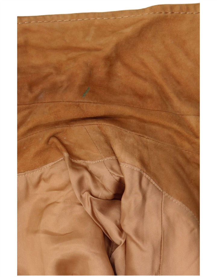 Chaqueta de ante militar vintage para mujer IT 48 XL Marrón