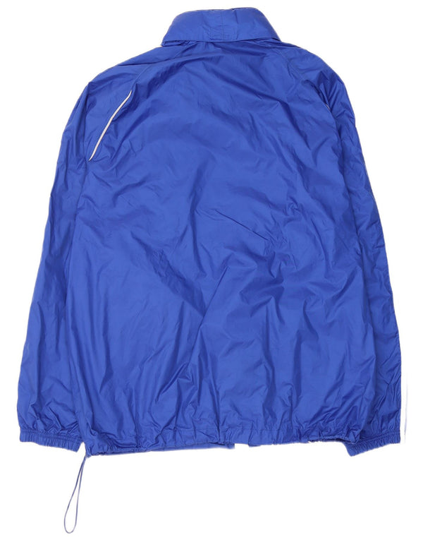 Adidas Chaqueta impermeable con capucha para hombre UK 42 XL Poliamida azul