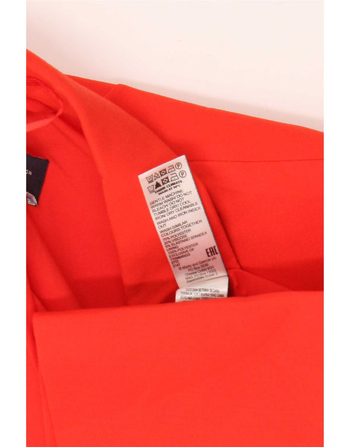 Marks & Spencer Chaqueta tipo blazer con 1 botón para mujer UK 46 Grande Poliéster naranja