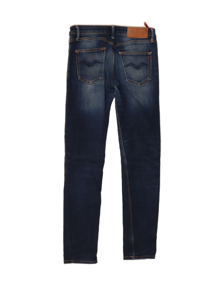 REPLAY Womens Slim Jeans W29 L32 Navy Blue Cotton Vintage Replay and Second-Hand Replay from Messina Hembry 