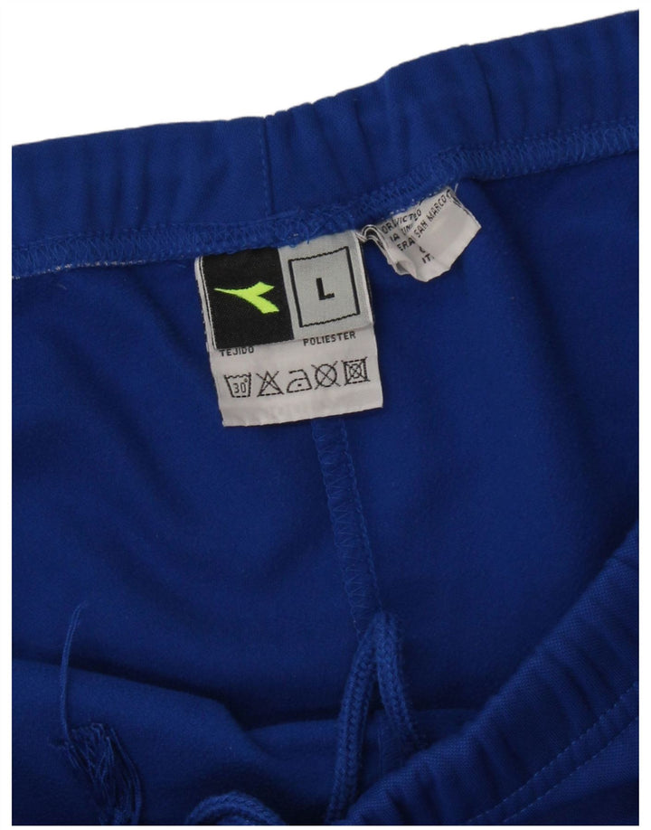 Diadora Pantalón De Chándal Joggers Large Azul Poliéster Hombre