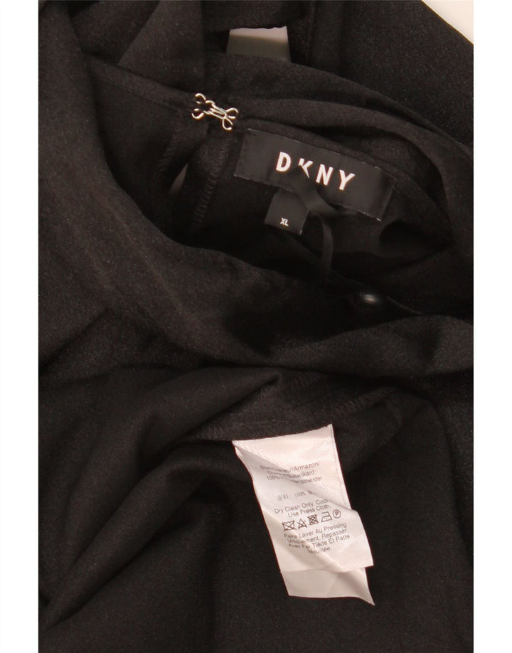 DKNY Blusa sin mangas para mujer UK 40 XL Poliéster negro